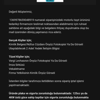 Motosikletin Sigortasını Yaptırdım Ama A101 Tescil İşlemleri Yapmıyor