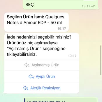 Yves Rocher İade Edilen Ürünün Kaybolması