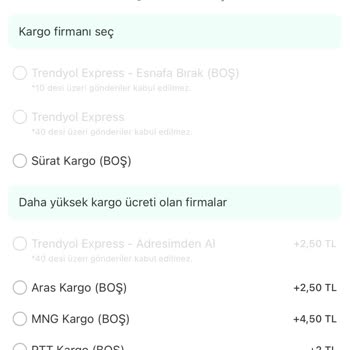 Dolap Trendyol Express Adresten Alma Seçeneği