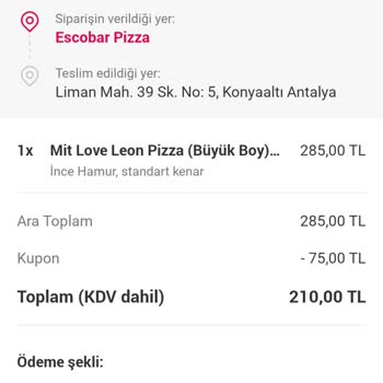 Yemeksepeti Sipariş İptali