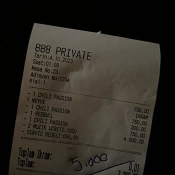 888 Private İstanbul Alınan Fiyat Ve Adisyon Farkı!