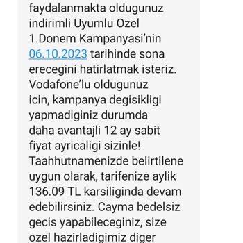 Vodafone Fatura Ücreti Farklı Yansıtılıyor