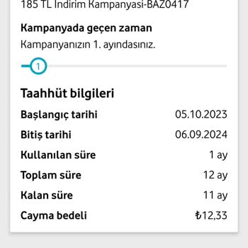 Vodafone 12 Ay Taahhütlü Değil