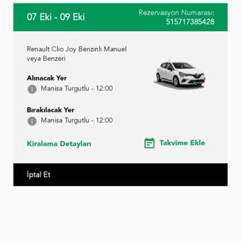 Enterprise Rezervasyon İptali Ve Bilgi Olmaması