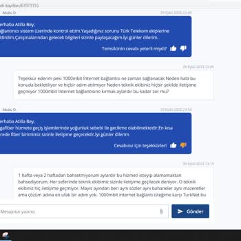 Mevcut Aboneye TurkNet Gigafiber Bağlantısının Aylardır Kurulmaması