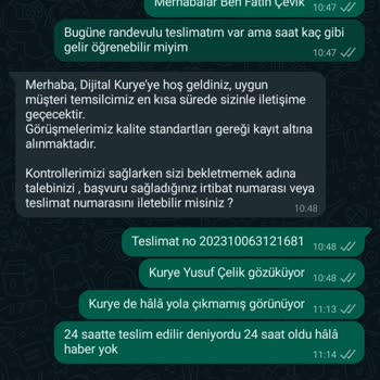 Dijital Kurye Evrak Teslimi Yapmaması Ve Aradığımızda Ulaşamamak
