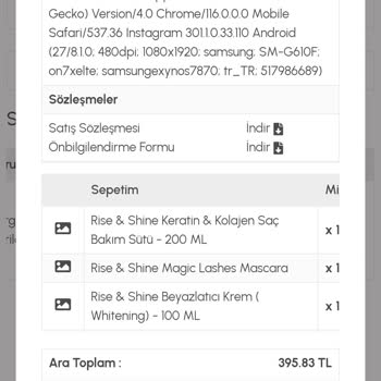 Rise & Shine Eksik Ürün