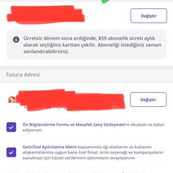 "getir Özel" 10 Gündür Abonelik Yapılmaması
