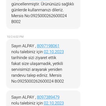 Vestel Teknik Servis-ulaşamadık Evde Yoktunuz