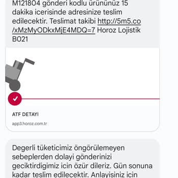 Kargo Gelmemesi Horoz Lojistik Problemi