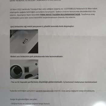 Bilsa Teknik Servis Roborock Sözde Yetkili Servisi Bilsa Teknik Kullanıcı Hatası Yorumu