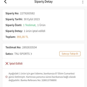 Trendyol Aldığım Ürünün İptal Edilip Fiyatının Artırılması