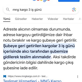 MNG Kargo 3 İş Günü Dolmadan İade