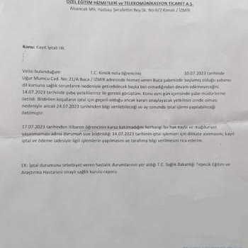 Amerikan Kültür Yabancı Dil Kursları Buca Paramızı İade Etmiyor