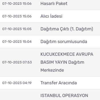 Kargomsende Firması Kargomu Bana Ulaştırmadan İşlem Yapıyor