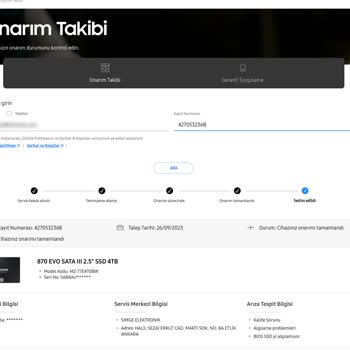 Samsung SSD Garanti Ürün Değişimi Saçmalığı