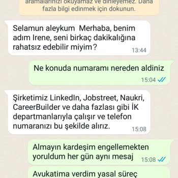 WhatsApp Yabancı Numaraların Rahatsız Etmesi