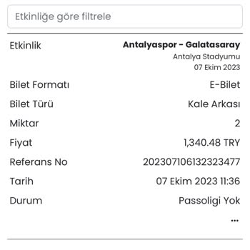 Passolig Biletim Hala Gelmedi