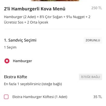 McDonald's Yemek Sepeti Gelen Ürünle Resimdeki Arasındaki Fark