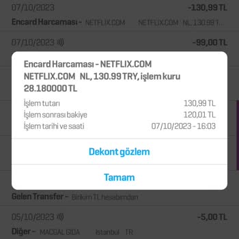 Netflix Hesaptan Ücret Alma