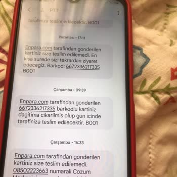 Enpara PTT Adresime Gelmeden Gönderimi İade Etti