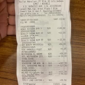 Gratis İade ve Değişim Alınmaması