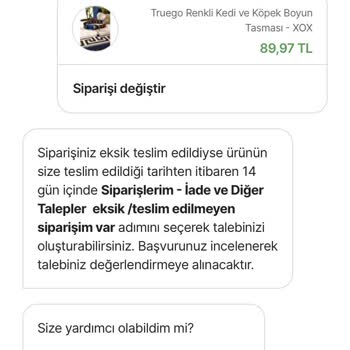 Truego Eksik Ve Yanlış Ürün