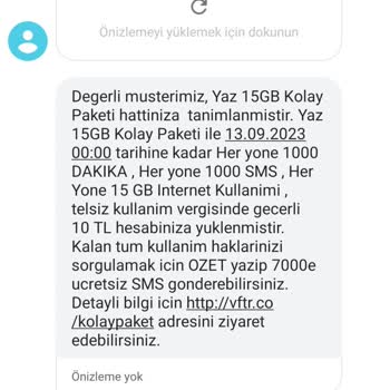 Vodafone Paket Yükledim Hediye 15 İnternetim Gelmedi