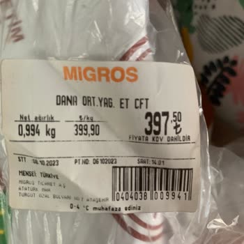 Migros Bozuk Dana Kıyma Sorunu