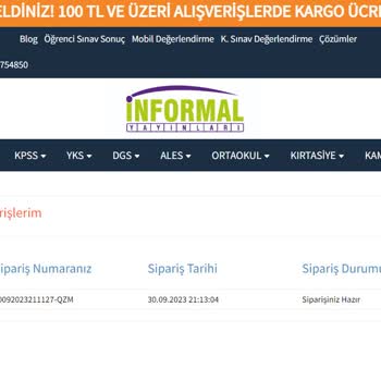 İnformal Yayınları - Kara Kutu Yayın Kitap Siparişimi Göndermiyor