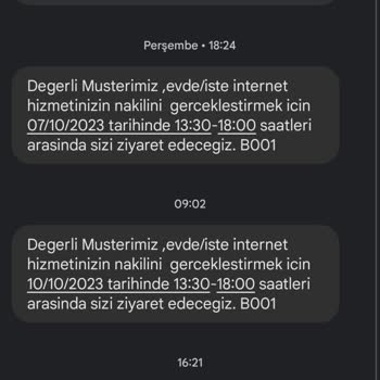 Türk Telekom Nakil İşlemi Randevuya Uymuyorlar