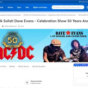 Biletix AC/DC Başlığı İle Satılan Konser