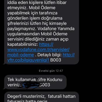 Vodafone Faturasız Hat Geçişimi Sağlamadı