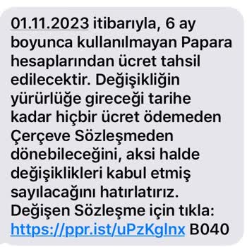 Çalıntı Hesap Papara 01/11/2023