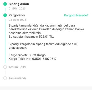 Sürat Kargo Dolaptan Sattığım Ürün Hala Alan Kişiye Ulaşmadı