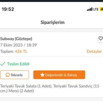 Trendyol Yemek-imha Ve Kurye Seçimi Hakkında Eksik Bilgi
