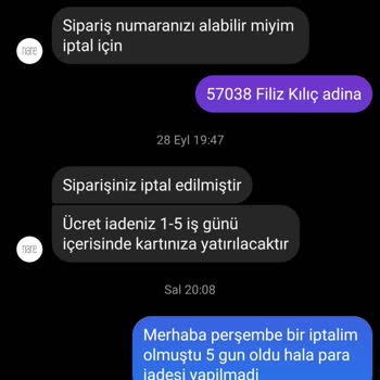 Nare Giyim Para İadesi Yapılmıyor