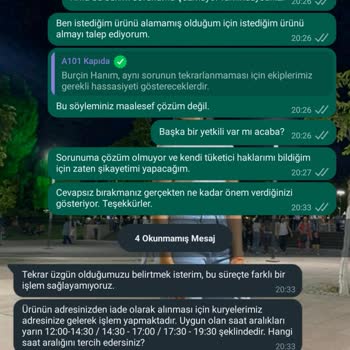 A101 Market Online Siparişte Yanlış Ürün Gönderimi