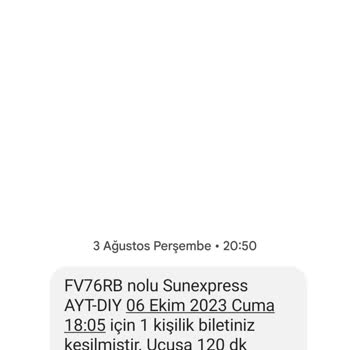 SunExpress Hava Yolları Gecikmeye Bağlı Mağduriyet