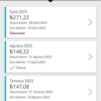 Vodafone Net Ev İnterneti Faturası