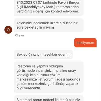 Migros Yemek İptal Edilen Siparişi Teslim Edildi Giriyor