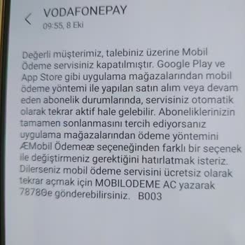 Vodafone Habersizce Mobil Ödeme Ücreti Alıyor