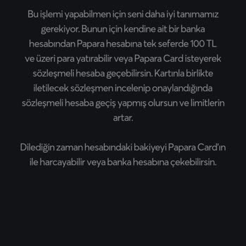 Papara Para Transferi Hatası