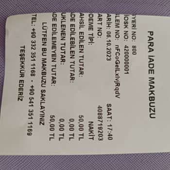 Konya Büyükşehir Belediyesi El Kart Dolum