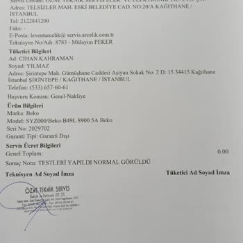 Beko TV İlgisiz Servis Ve Çözülemeyen Arıza Sonucunda Garanti Bitmesi