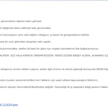 Vivense Göndermedikleri Kargonun Para İadesini Yapmıyorlar