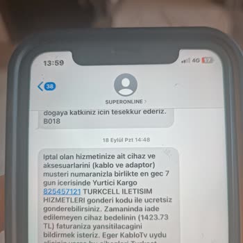 Turkcell Superonline Haksız Modem Ücret Talebi