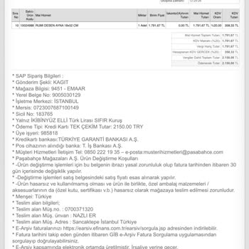 Paşabahçe İade Almaması Hakkında