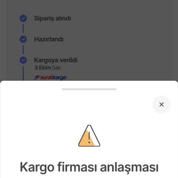 Sürat Kargo Siparişi Evime Teslim Etmiyor