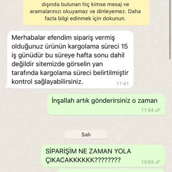 Oyku Wear Ürünlerim Hala Gelmedi